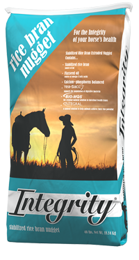 Integrity Feed Rice Bran Nugget Horse Feed, 40-lb