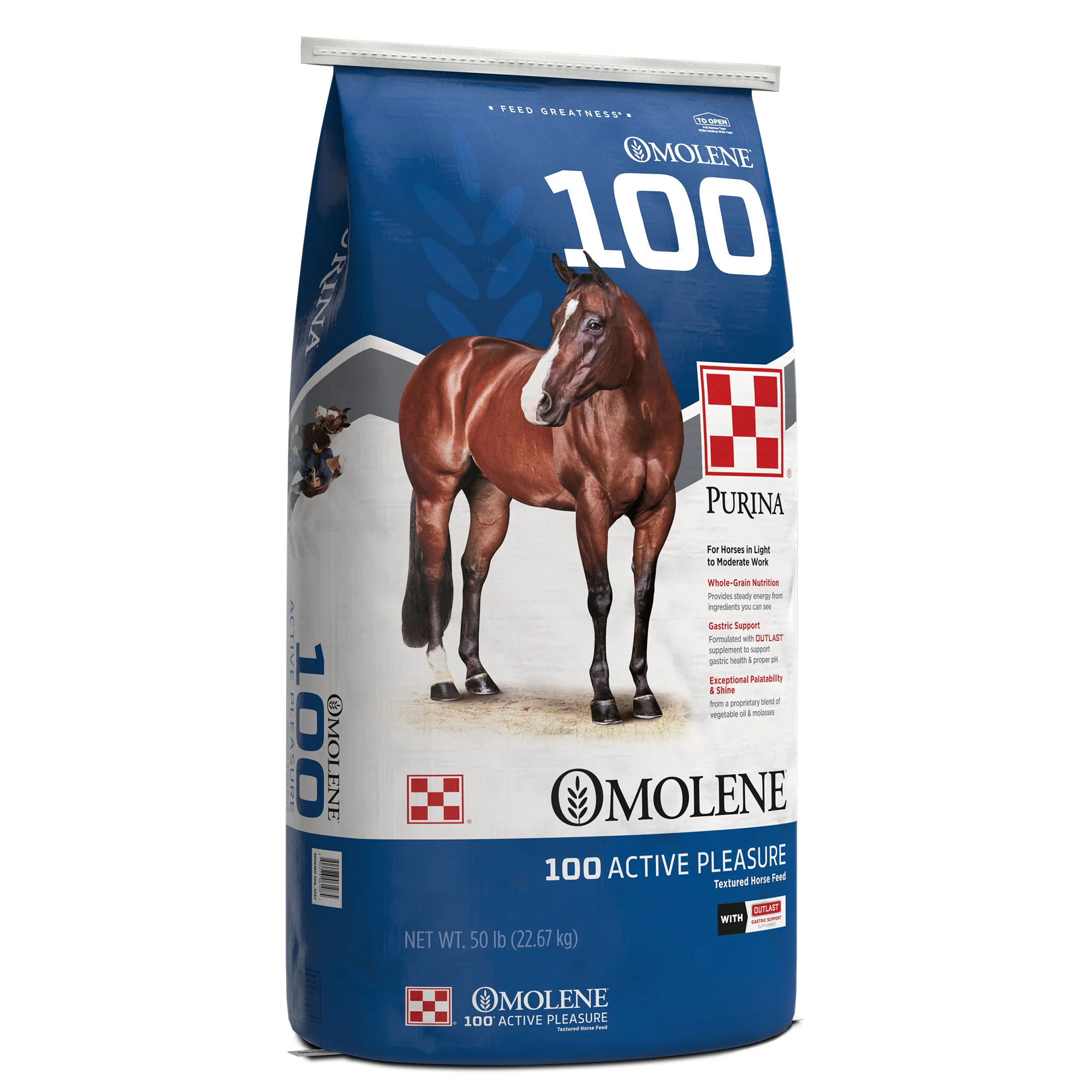 Purina Omolene #100 Active Pleasure Horse Feed,5lb